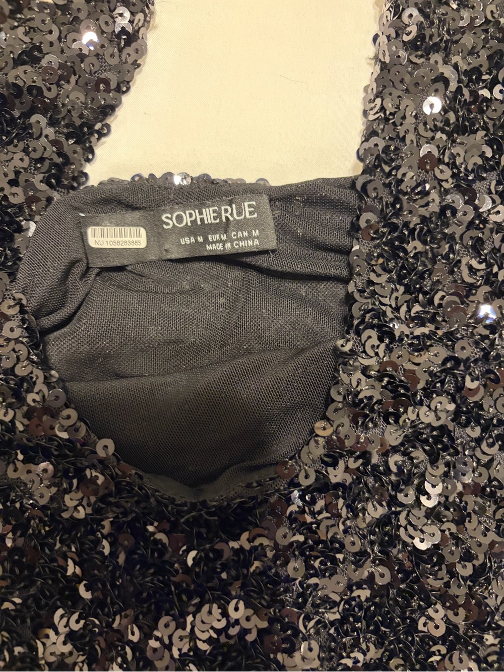 Sophie Rue Black Sequin Scoop Neck Tank - Picture 2 of 2